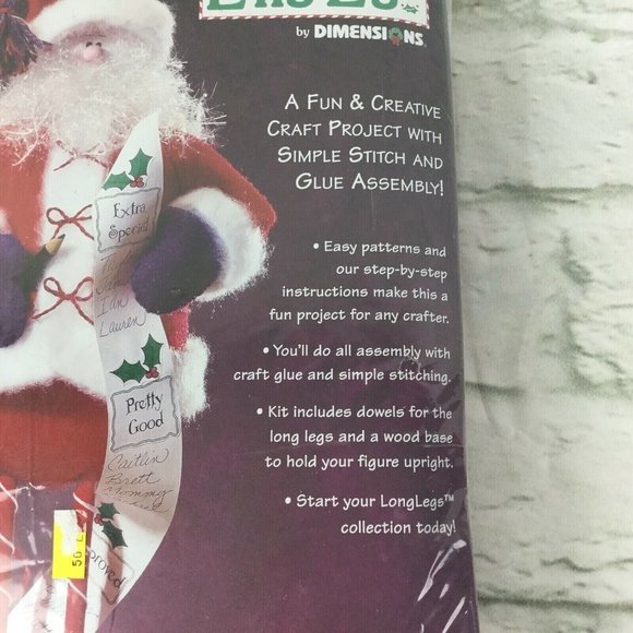 Dimensions Santa Long Legs Kit Tall Orders 20" tall Christmas Décor 62177 NOS - Picture 4 of 4